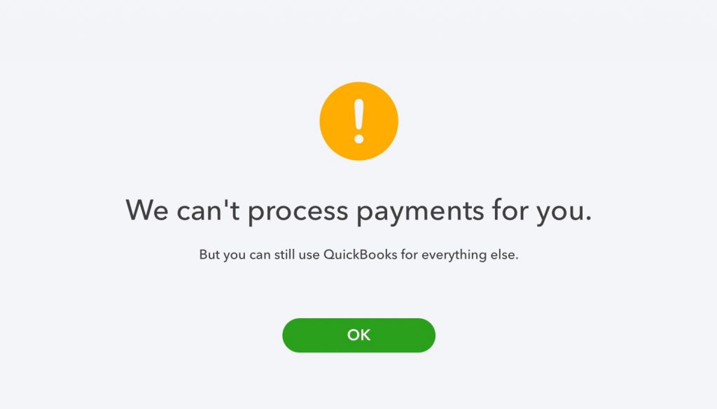 Payment Errors Due To Internet Connection in QuickBooks - Image
