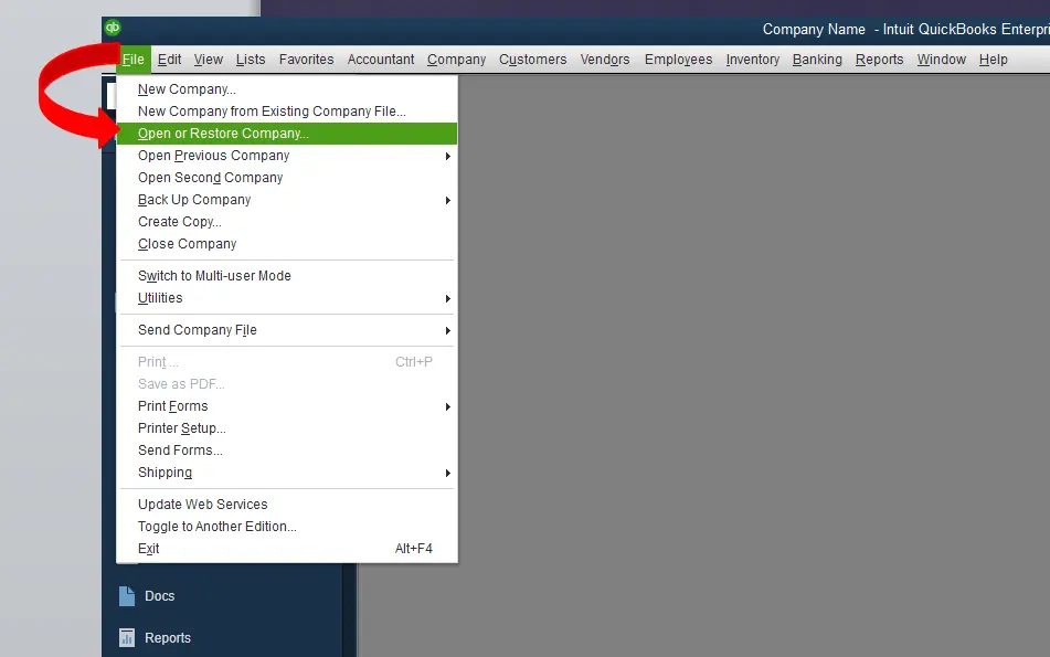 Open-or-restore-company-file-in-QuickBooks