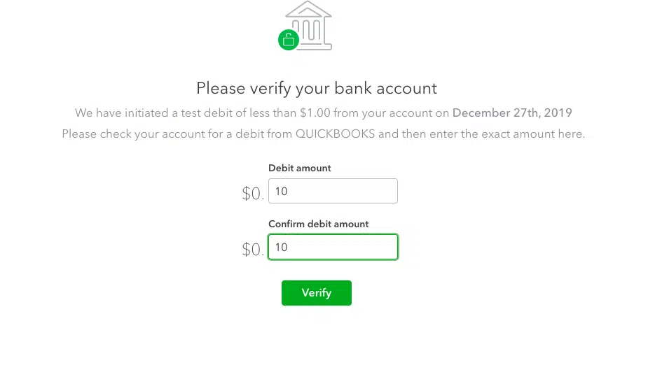 Verify Your Bank Details