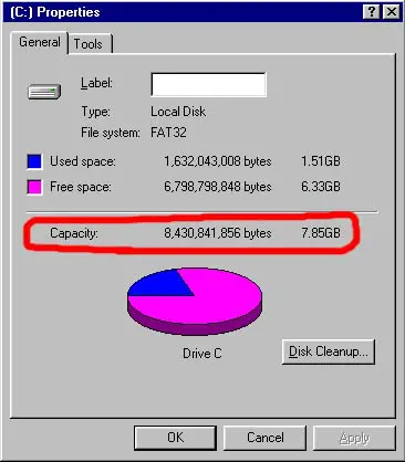 Checking if the user is having enough disk space
