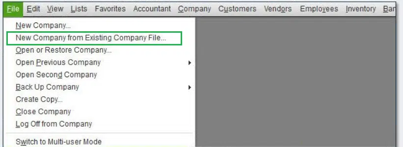New company from existing company file - Image