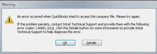 QuickBooks Error Message 6000 304
