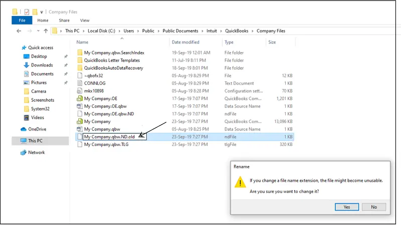 Renaming the installation folders
