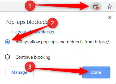 Pop-Ups Blocker in The Browser