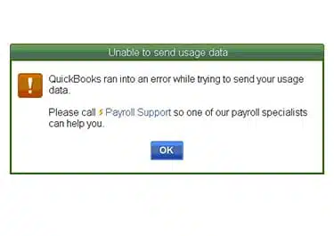 payroll error unable to send usage data
