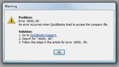 QuickBooks error code 6000 80 - Image