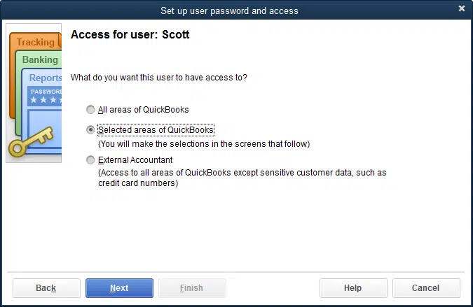 User and Password Setup - Image