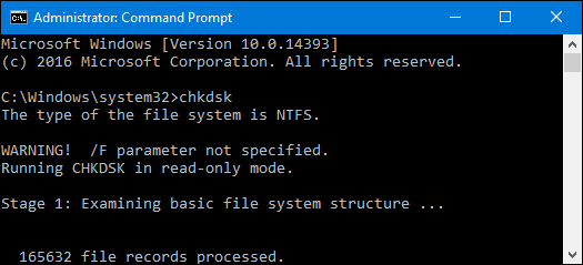 chkdsk option - Image
