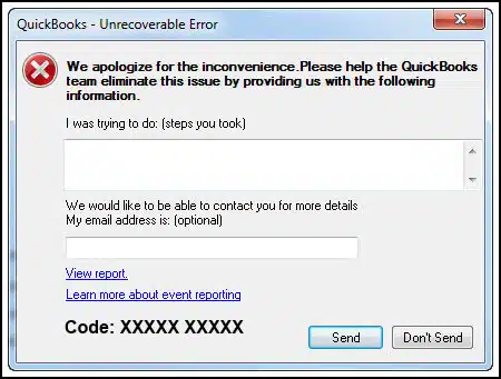 QuickBooks Unrecoverable Error 16052 65777 - Image