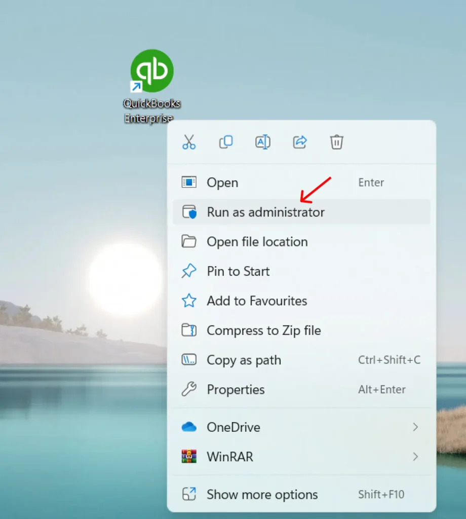Run QuickBooks as Admin - Image